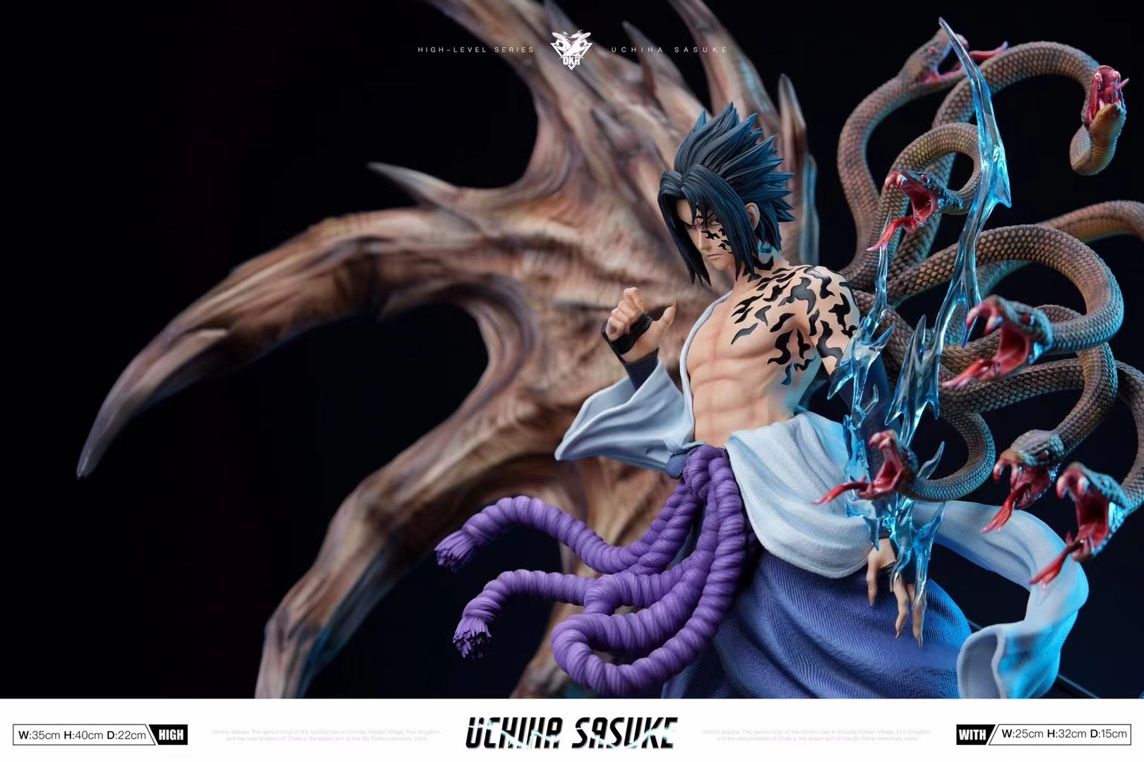 OKR Studio Sasuke Uchiha Naruto Anime Figure - Premium Collectible Action Figure for Anime Fans, Home Decor, and Gift Giving
