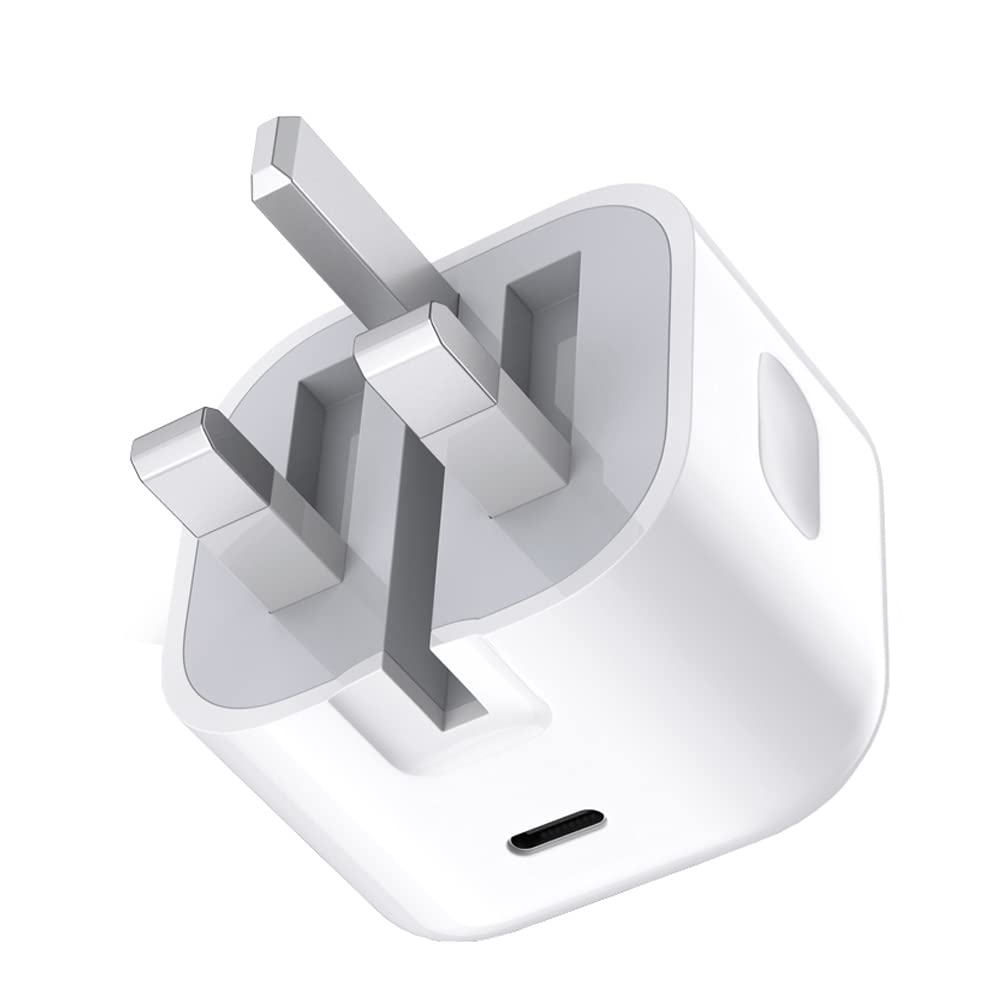 20W USB-C PD Fast Charger for iPad Air 11/13 (2022-2025) & iPad Pro 11/13 (2024) - Foldable Wall Adapter with Quick Charge - Perfect for Home, Office & Travel Use