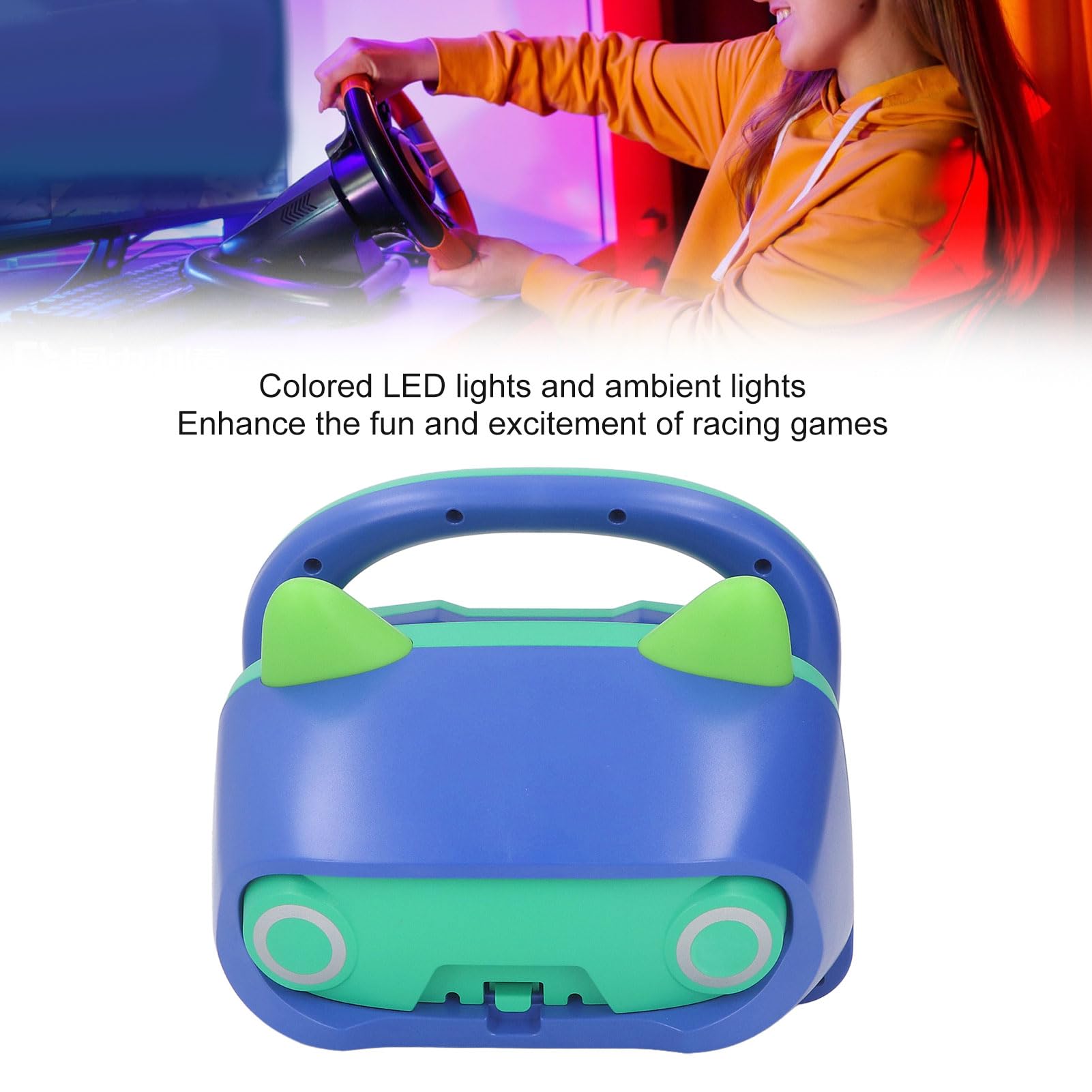 Game Steering Wheel with LED Light for PC/PS3 - Driving Controller for Racing Games