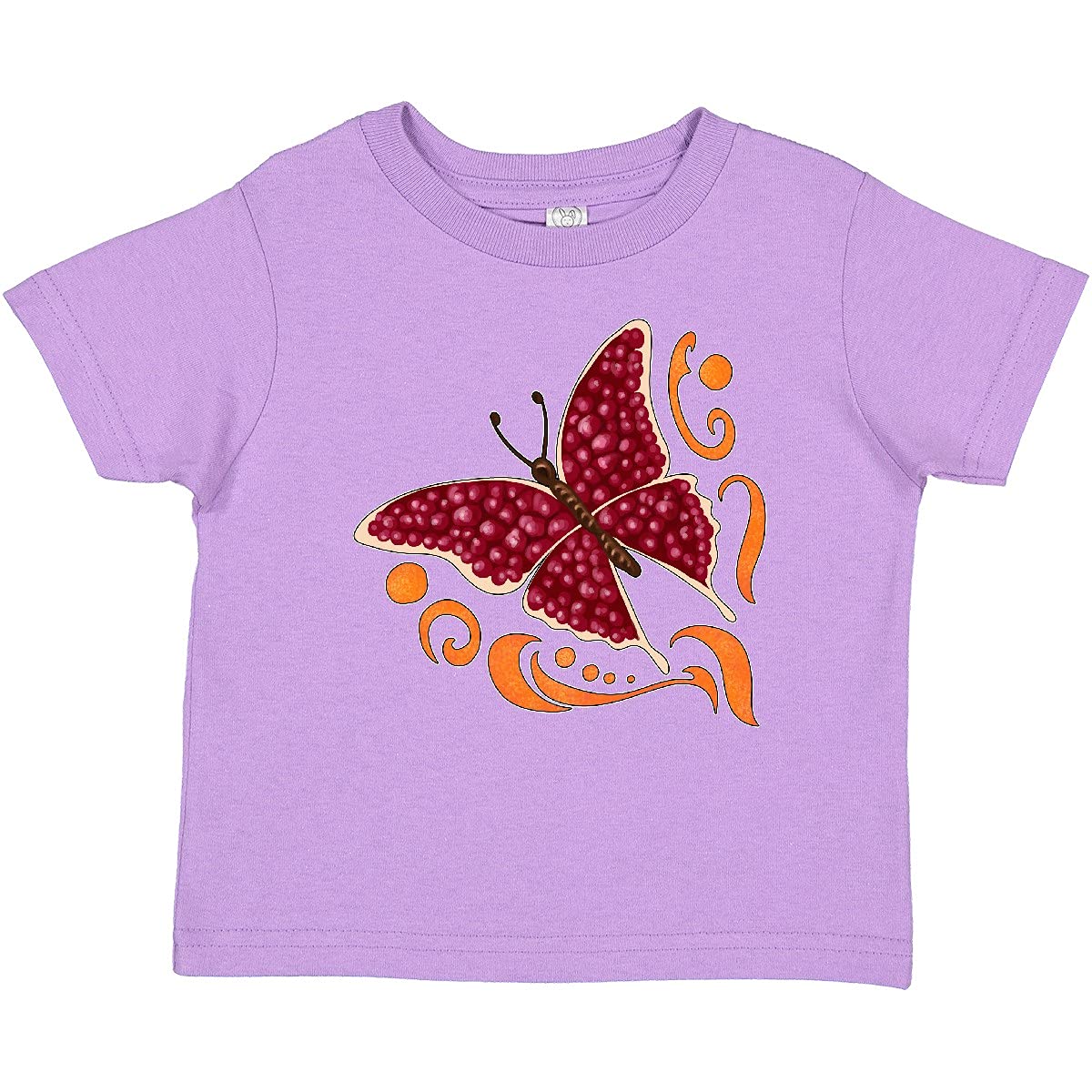 Inktastic Pomegranate Butterfly Baby T-Shirt - Cute Graphic Tee for Infants & Toddlers - Perfect for Playdates, Photo Shoots & Everyday Wear