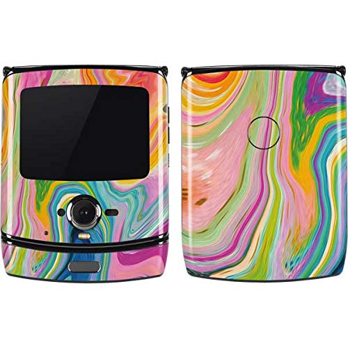 Motorola RAZR Phone Skin - Rainbow Marble Design for Protection & Style