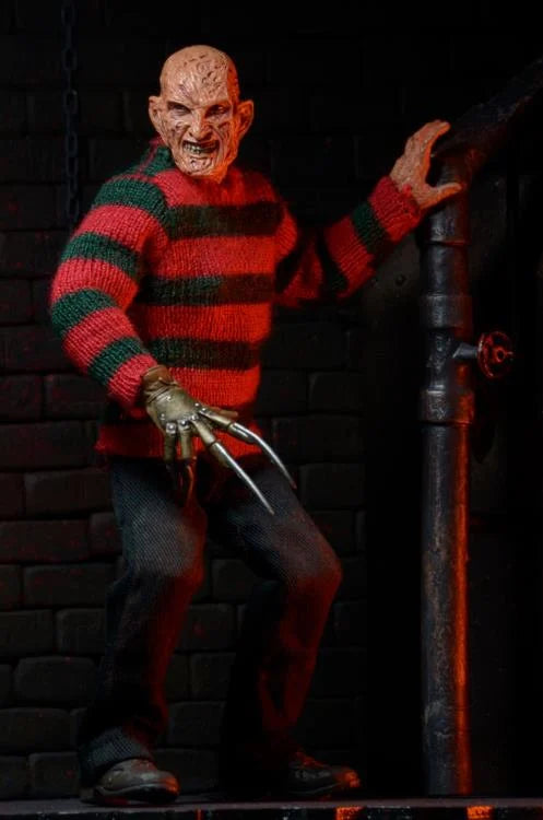 Freddy Krueger Nightmare on Elm Street 3 Dream Warriors 8-Inch Clothed Action Figure - Horror Movie Collectible for Fans & Halloween Decor