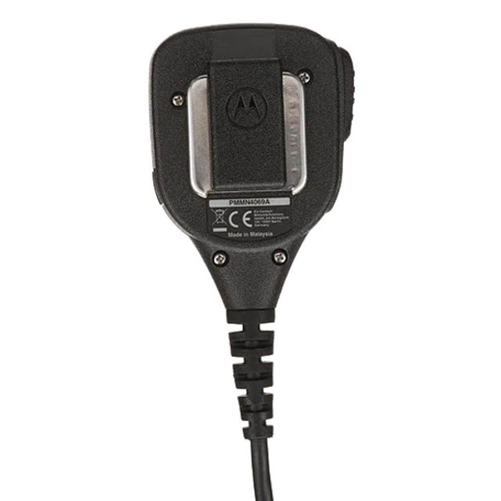 Motorola PMMN4069 Two-Way Radio Remote Speaker Microphone - Hands-Free Communication for Construction, Security & Outdoor Activities