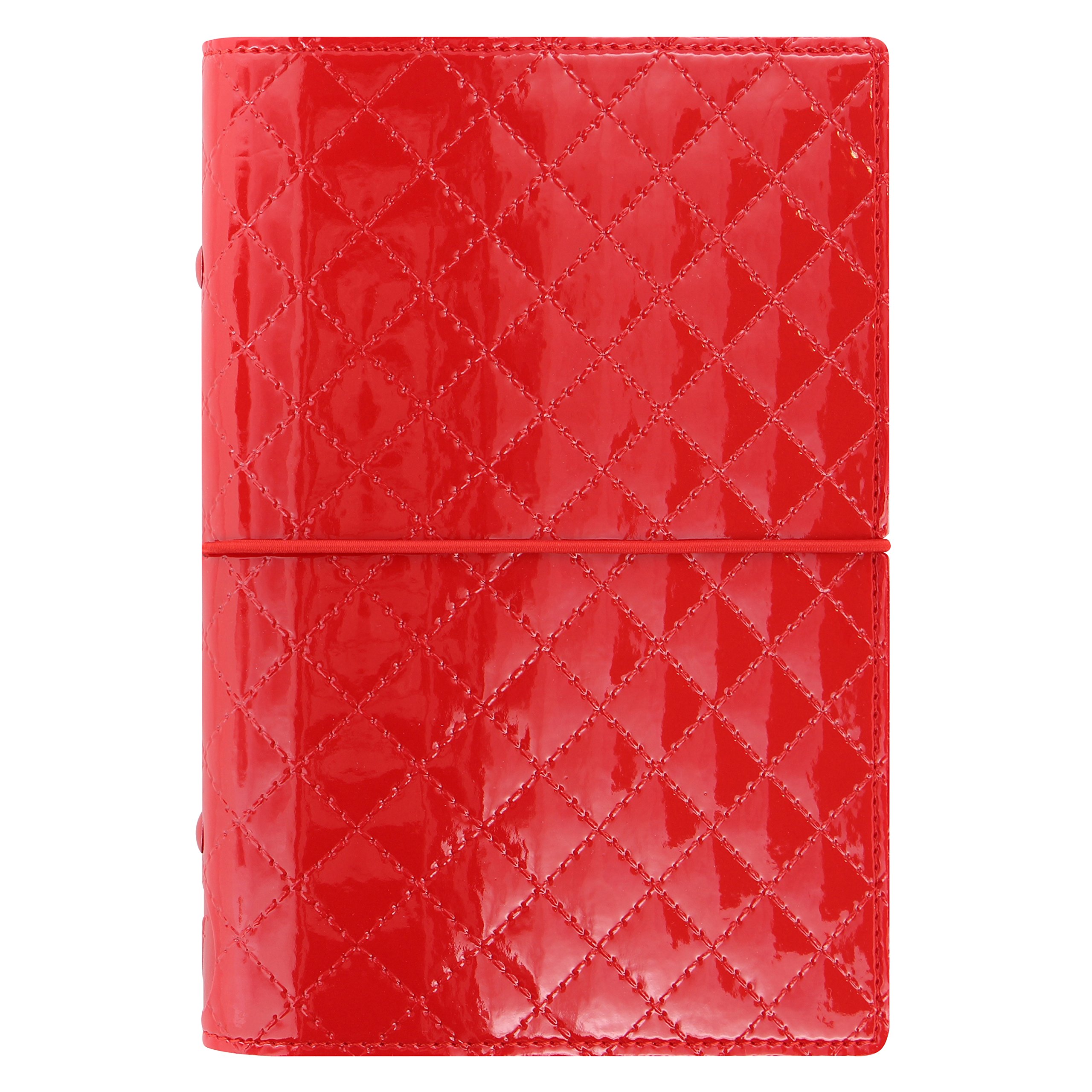 Filofax Personal Domino Luxe Organizer - Red Leather Planner with Refillable Pages | Perfect for Daily Scheduling, Note-Taking & Productivity | Office, School & Home Use