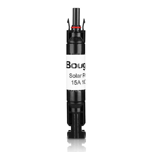 BougeRV 15A Solar Fuse Holder - Waterproof Solar Panel Fuse Block for RV, Boat, Off-Grid Power System - Perfect for Solar Energy Protection & Electrical Safety