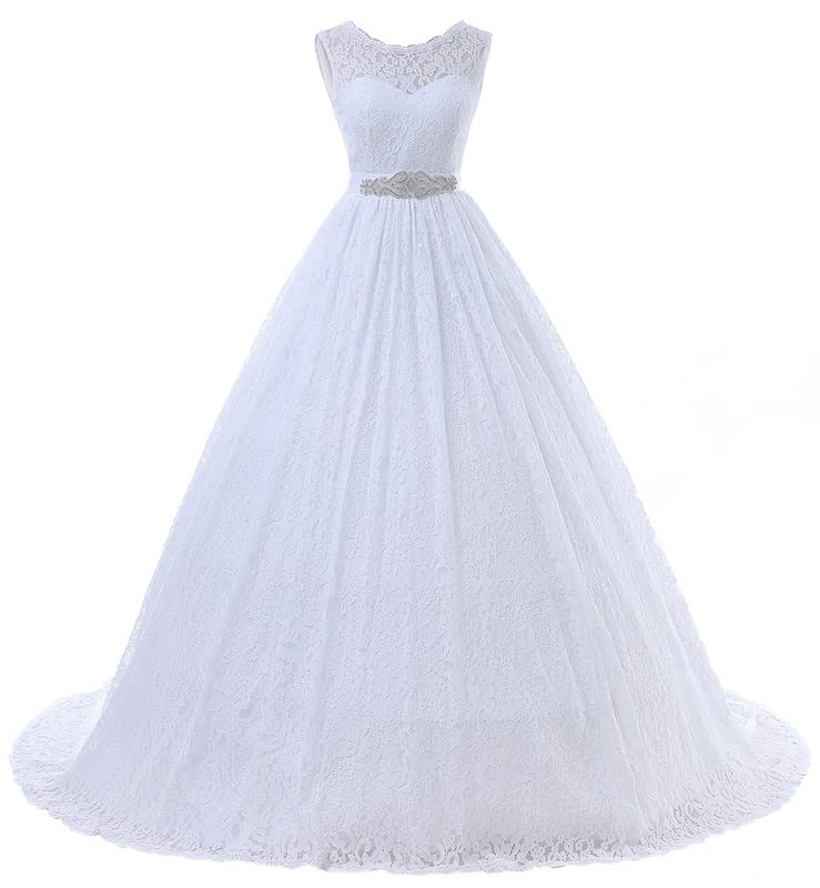 Elegant Women's Ball Gown Lace Bridal Wedding Dress - Perfect for Formal Events, Prom, Evening Gala & Special Occasions