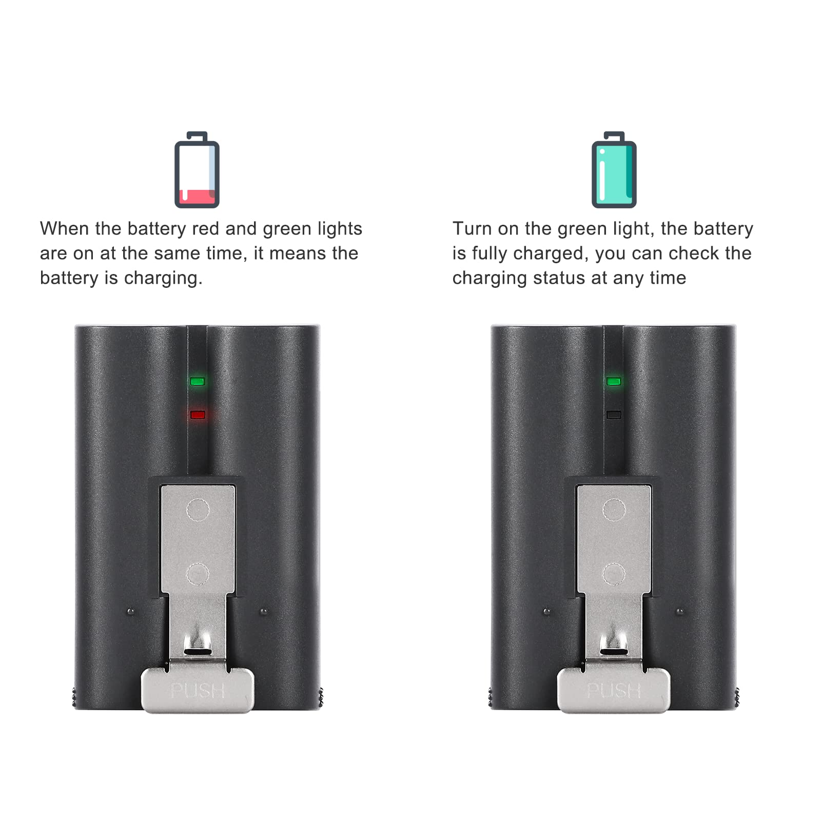 2 Pack Replacement Battery for Ring Video Doorbell 2/3/4, Spotlight Camera & Indoor/Outdoor Cameras - 6040mAh Rechargeable 3.65V Li-Ion Battery - Perfect for Home Security & Continuous Surveillance