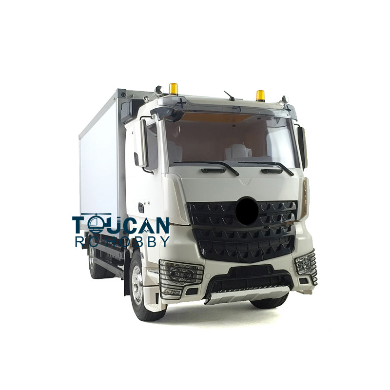 1:14 Scale 2 Axles RC Delivery Truck Kit with Container - DIY Radio Controlled Tractor Model with Motor - Perfect for Hobbyists, Collectors & RC Enthusiasts (US Stock) - Great for Racing, Off-Road Play & Display