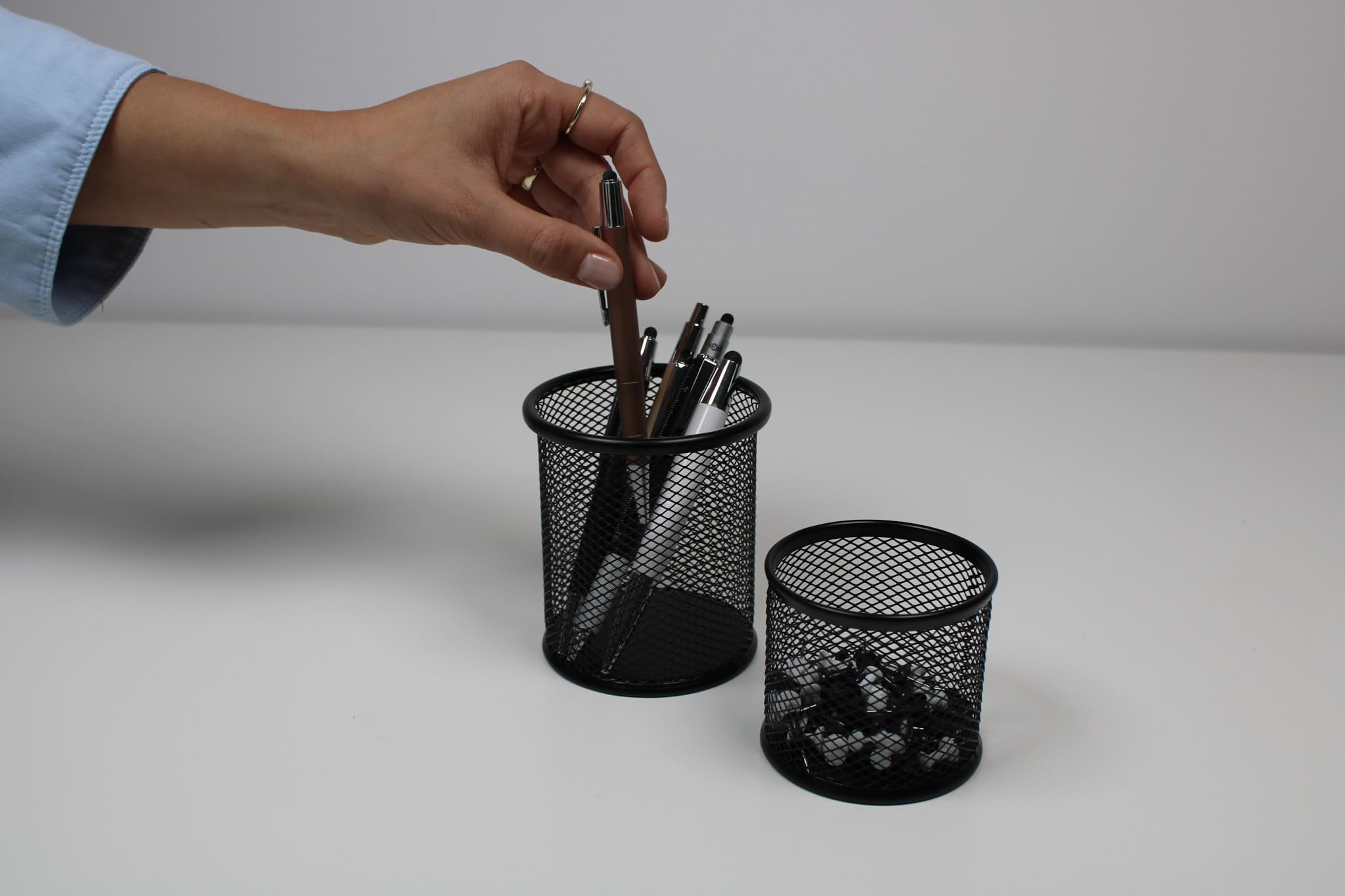 Wedo Black Desk Organizer Set for Office & Home Workspace