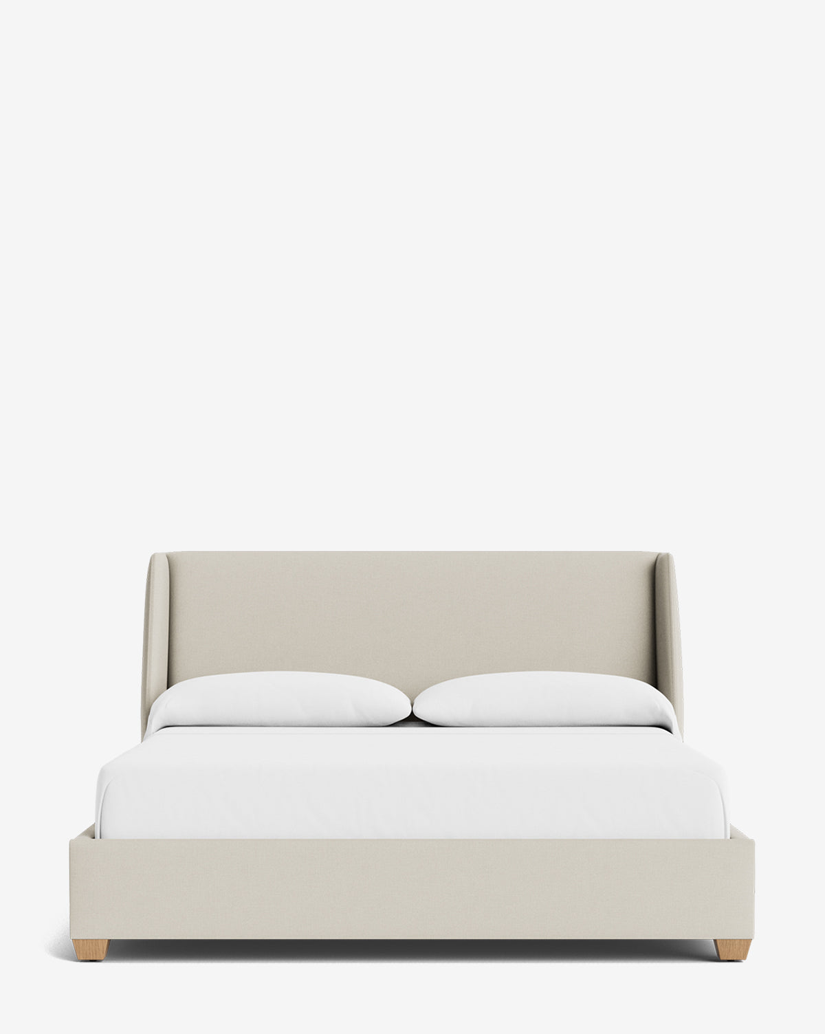 Walt Bed Low Headboard - Modern Minimalist Bed Frame for Small Spaces - Perfect for Apartments, Dorms & Guest Rooms