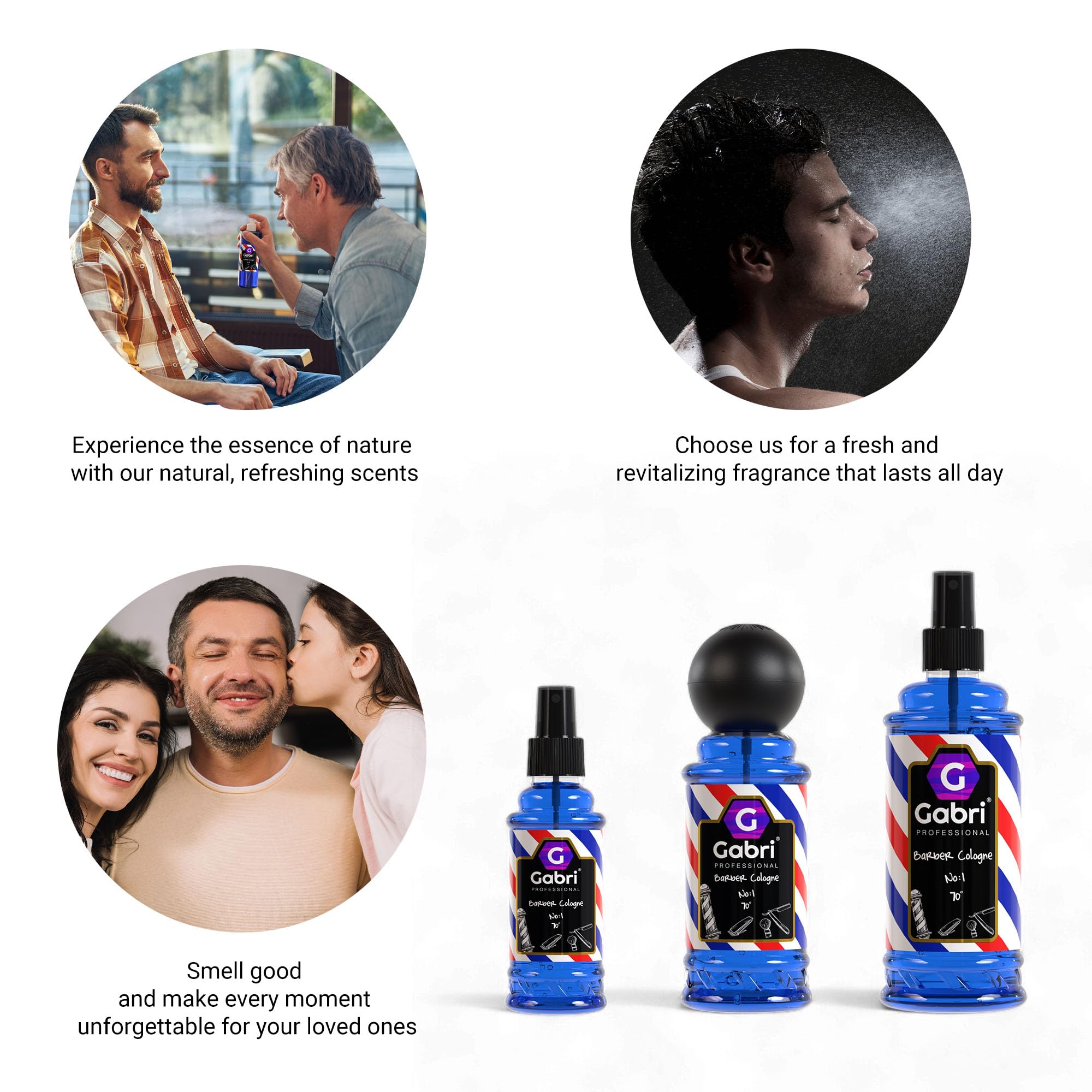 Gabri Men's Cologne 250ml - Eau De Toilette & Aftershave Spray with Ginger, Tangerine & Oleander | Fresh Spicy Fragrance for Men | Perfect for Daily Wear, Office & Date Nights
