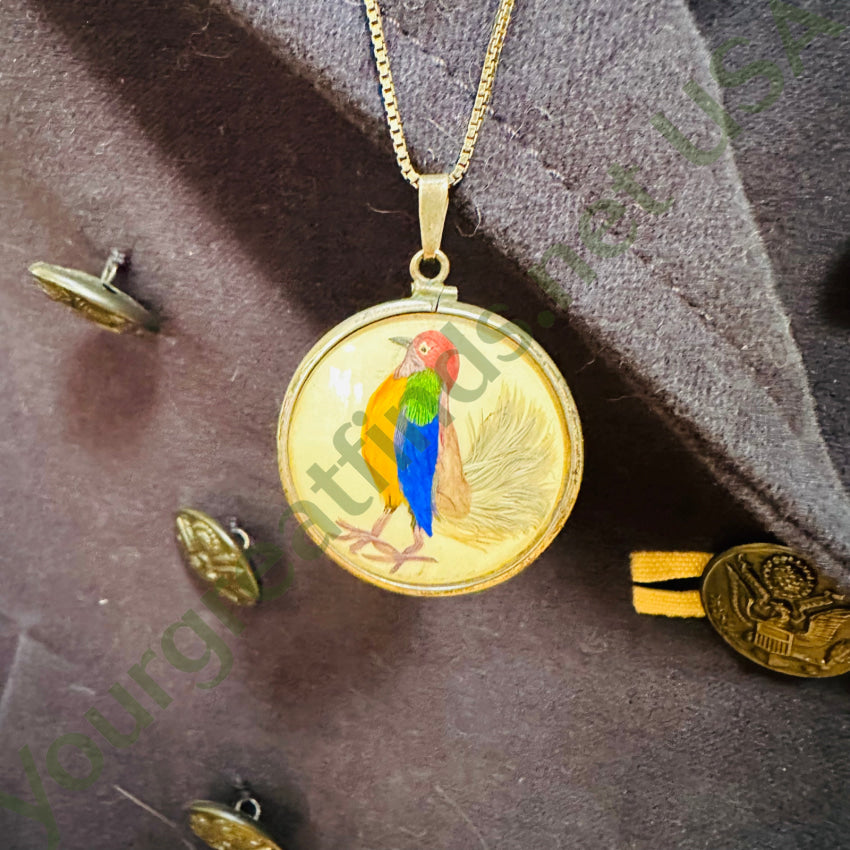 Victorian Sterling Silver Double Sided Bird Feather Pendant Necklace - Elegant Jewelry for Women, Perfect Gift for Birthday, Anniversary & Special Occasions