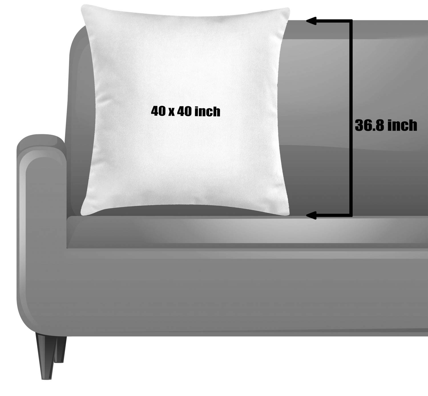 Ambesonne Black and White Dot Throw Pillow Cover 40x40 Inches - Modern Minimalist Bubbles Pattern Decorative Square Accent Cushion Case for Sofa, Bed, Living Room & Home Decor