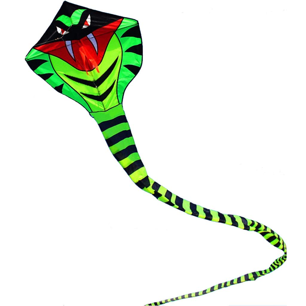 **Green Snake Kite for Kids - 49.2ft Outdoor Flying Toy, Portable & Easy to Fly - Perfect for Family Parties, Beach Trips & Park Adventures**