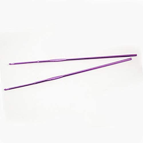 Premium Aluminum Crochet Hook with Ergonomic Rubber Handle - Size 2 (2.0mm) - Perfect for Amigurumi, Blankets & DIY Yarn Crafts