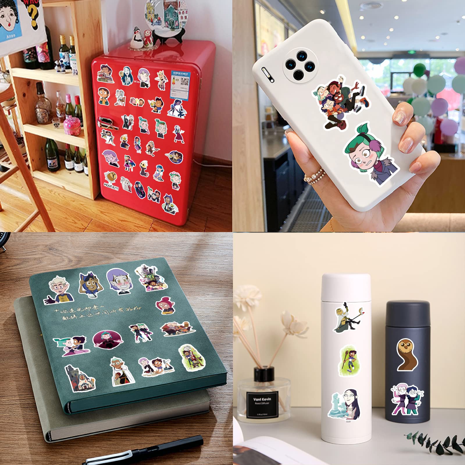 200 Pieces The Owl House Stickers Pack - Cute Aesthetic Vinyl Waterproof Stickers for Teens, Water Bottles, Laptops, Bumpers & Skateboards | Perfect Cartoon Sticker Gifts for Fans & Collectors | Great for DIY Crafts, School Supplies & Personalizing Belongings