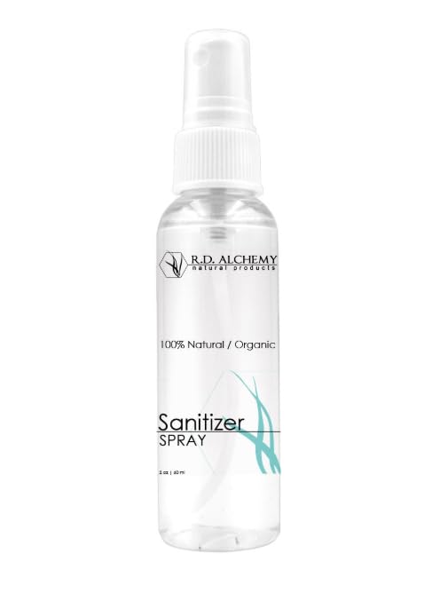 RD Alchemy - 100% Natural & Organic Hand Sanitizer Spray | Alcohol-Free, Moisturizing & Gentle for Daily Use | Perfect for Travel, Office, School & On-The-Go Hygiene