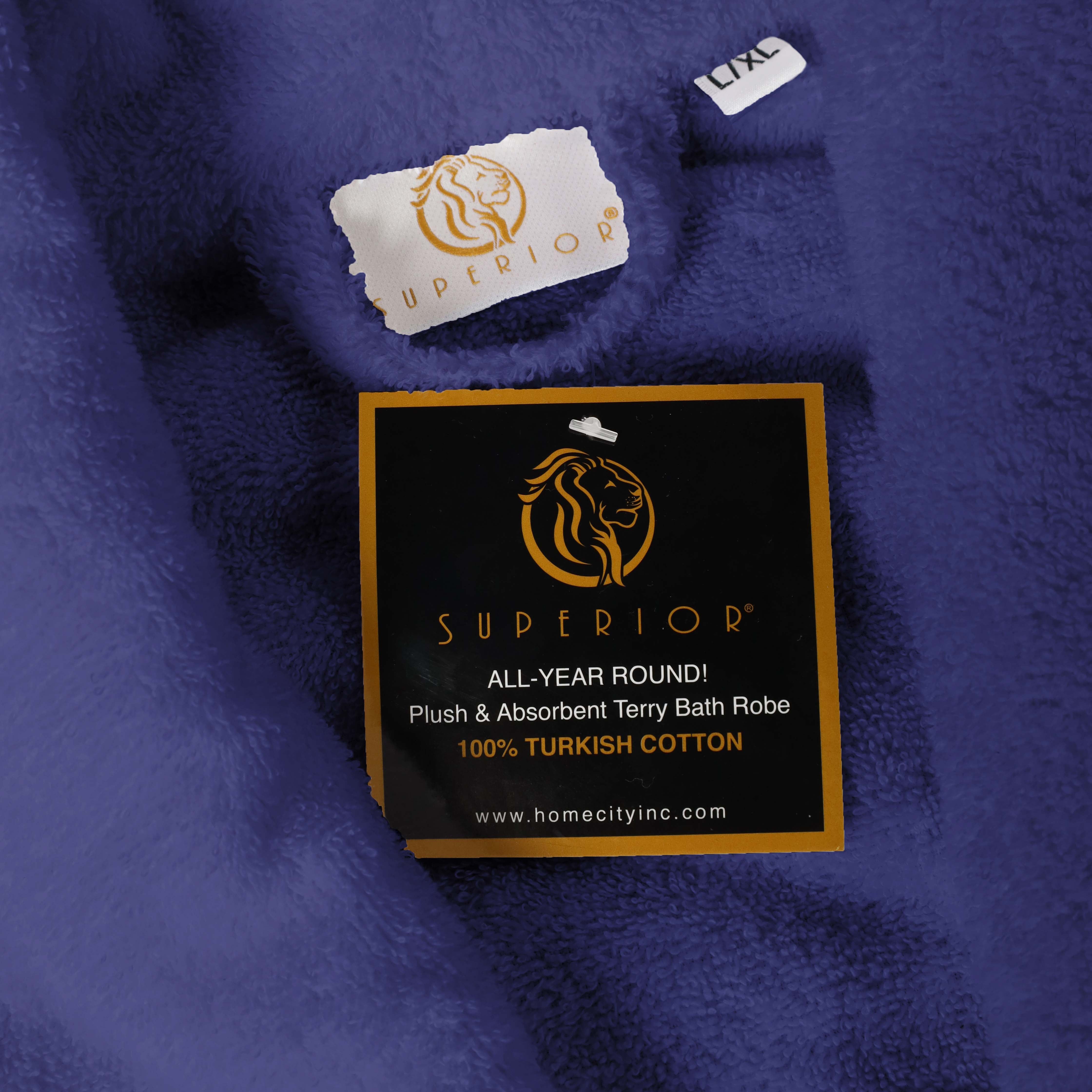 Premium Turkish Cotton Bathrobe for Men - Soft & Absorbent Classic Robe with Adjustable Belt - Perfect for Spa, Home Relaxation & Hotel Luxury