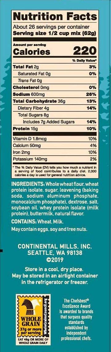 Krusteaz Protein Buttermilk Pancake Mix 60 oz - High Protein Pancake Mix for Breakfast, Easy to Make Fluffy Pancakes - Perfect for Family Brunch, Camping & Quick Morning Meals
