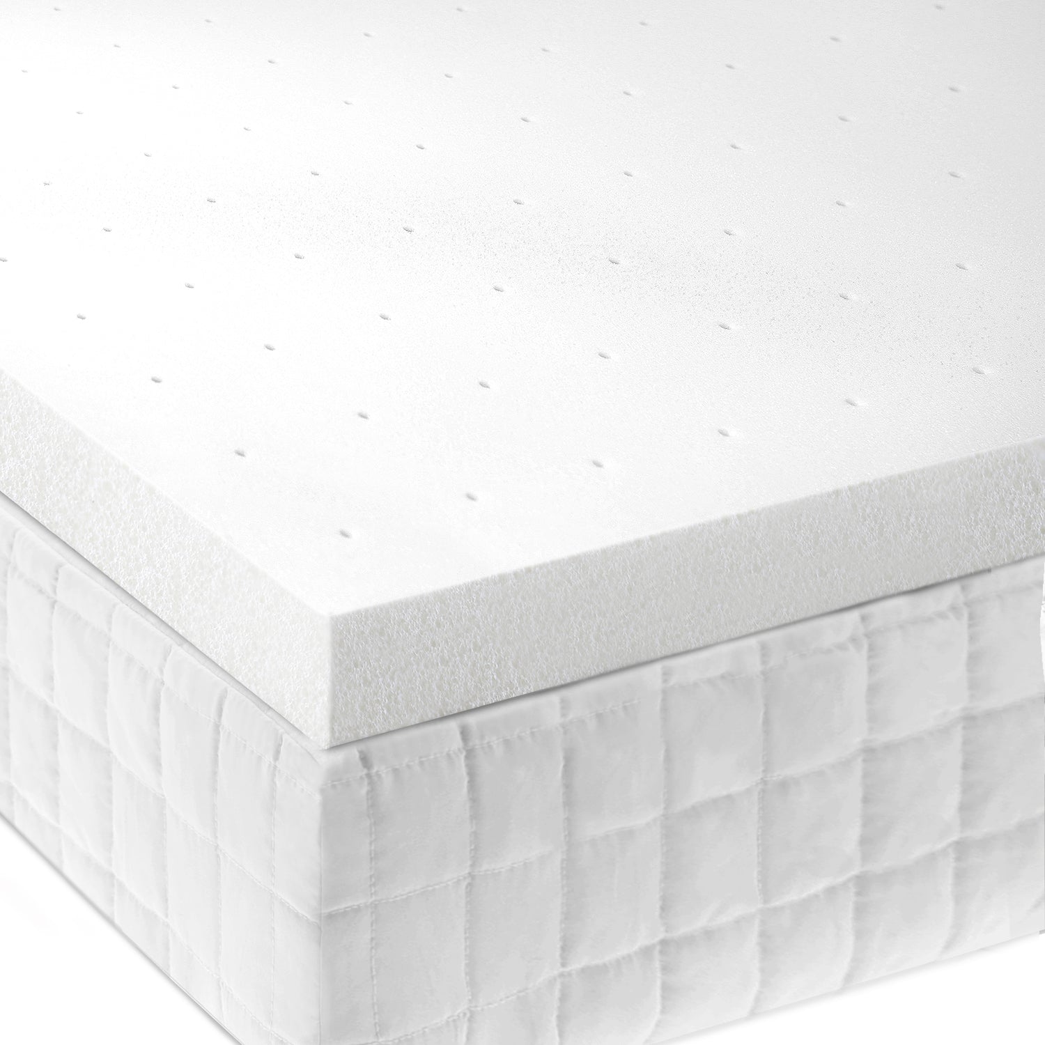 Malouf Isolus 2 Inch Memory Foam Mattress Topper - Queen Size, Cooling Gel Infused for Pressure Relief & Back Pain - Perfect for Hot Sleepers & Side Sleepers - Upgrade Your Bedroom Comfort