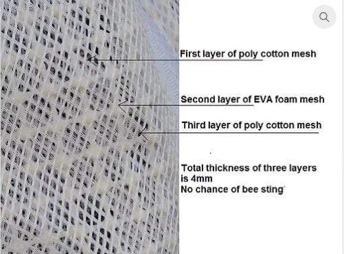 OZ APIARIST 3 Layer Mesh Ventilated Beekeeping Jacket with Adjustable Veil - Lightweight Beekeeping Suit for Beekeepers, Honey Harvesting & Hive Inspection - Perfect for Beginners & Professionals