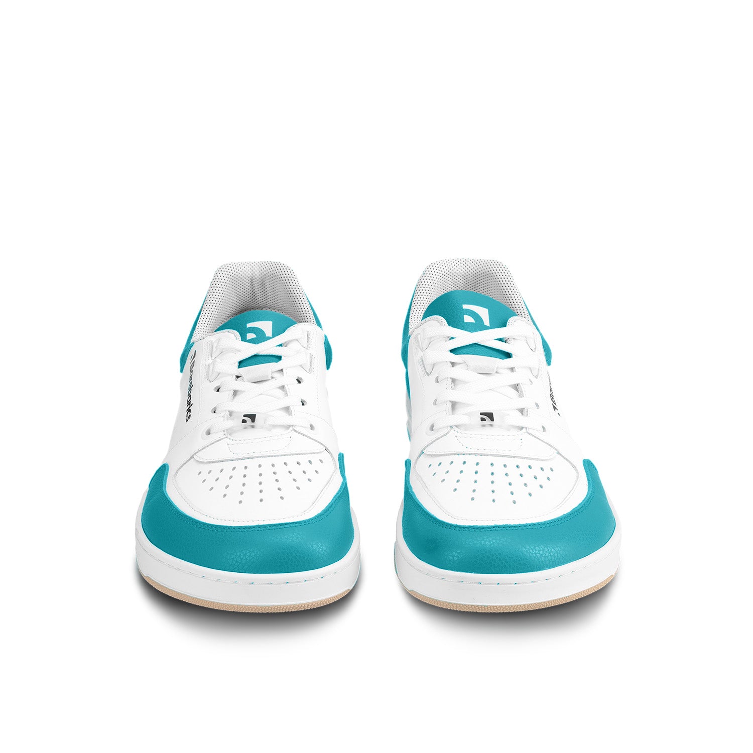 Barefoot Sneakers for Women & Men - Barebarics Wave in White & Dark Turquoise | Minimalist Running Shoes for Natural Movement & Gym Workouts