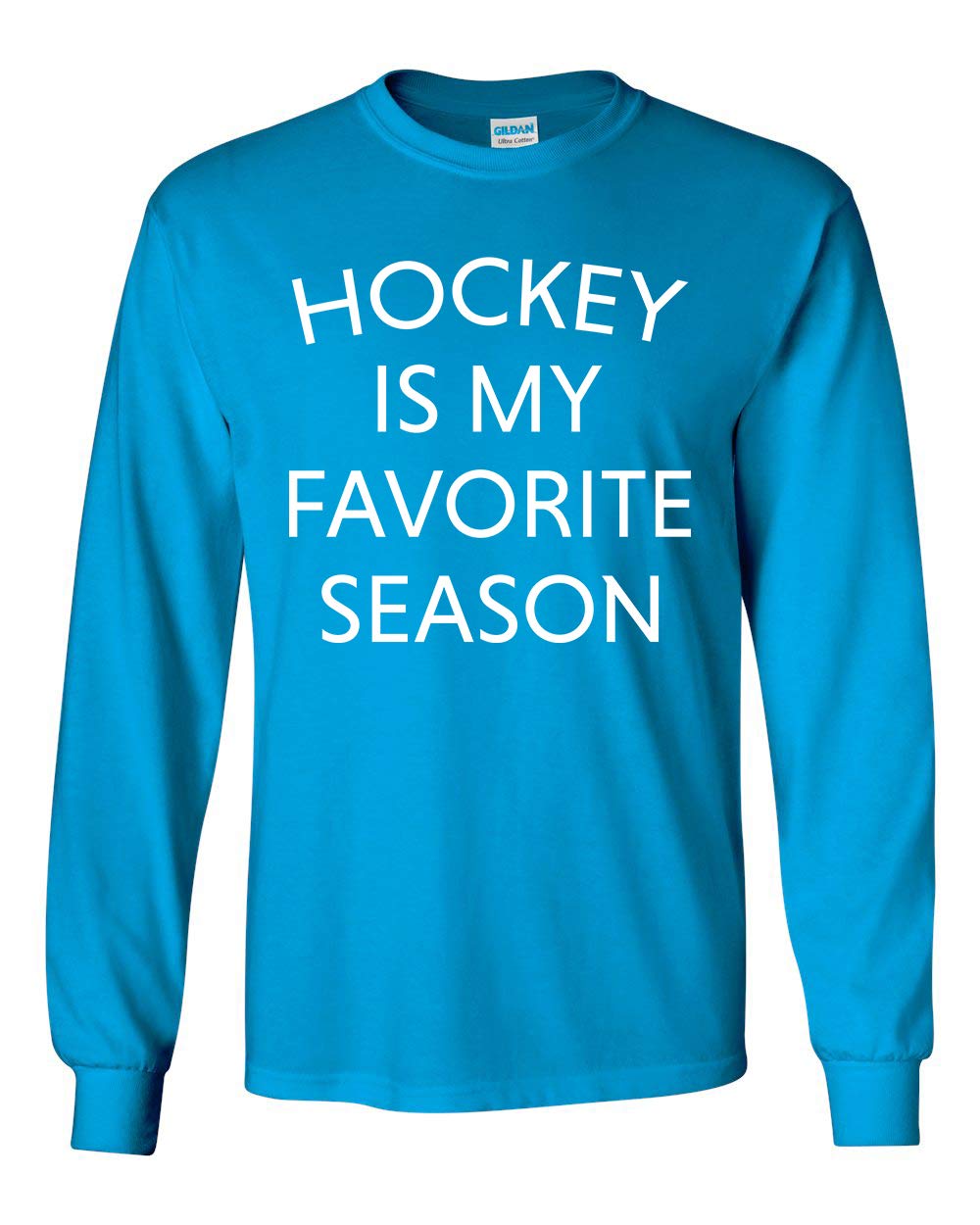 Hockey is My Favorite Season Unisex Long Sleeve T-Shirt - Comfortable Casual Wear for Hockey Fans & Sports Enthusiasts