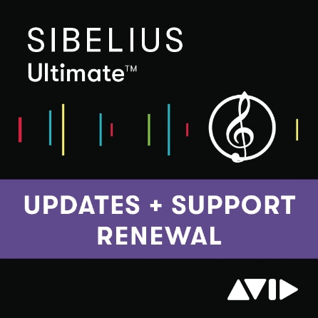 Avid Sibelius Ultimate Perpetual License Update & Support Plan Renewal - Digital Download for Music Composition & Scoring Professionals