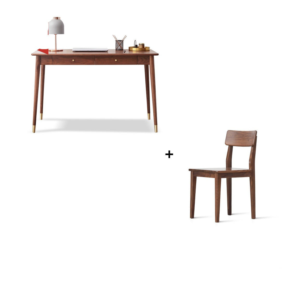 Premium Black Walnut Solid Wood Office Desk - Handcrafted Executive Workstation for Home & Business | Perfect for Remote Work, Study & Professional Workspaces