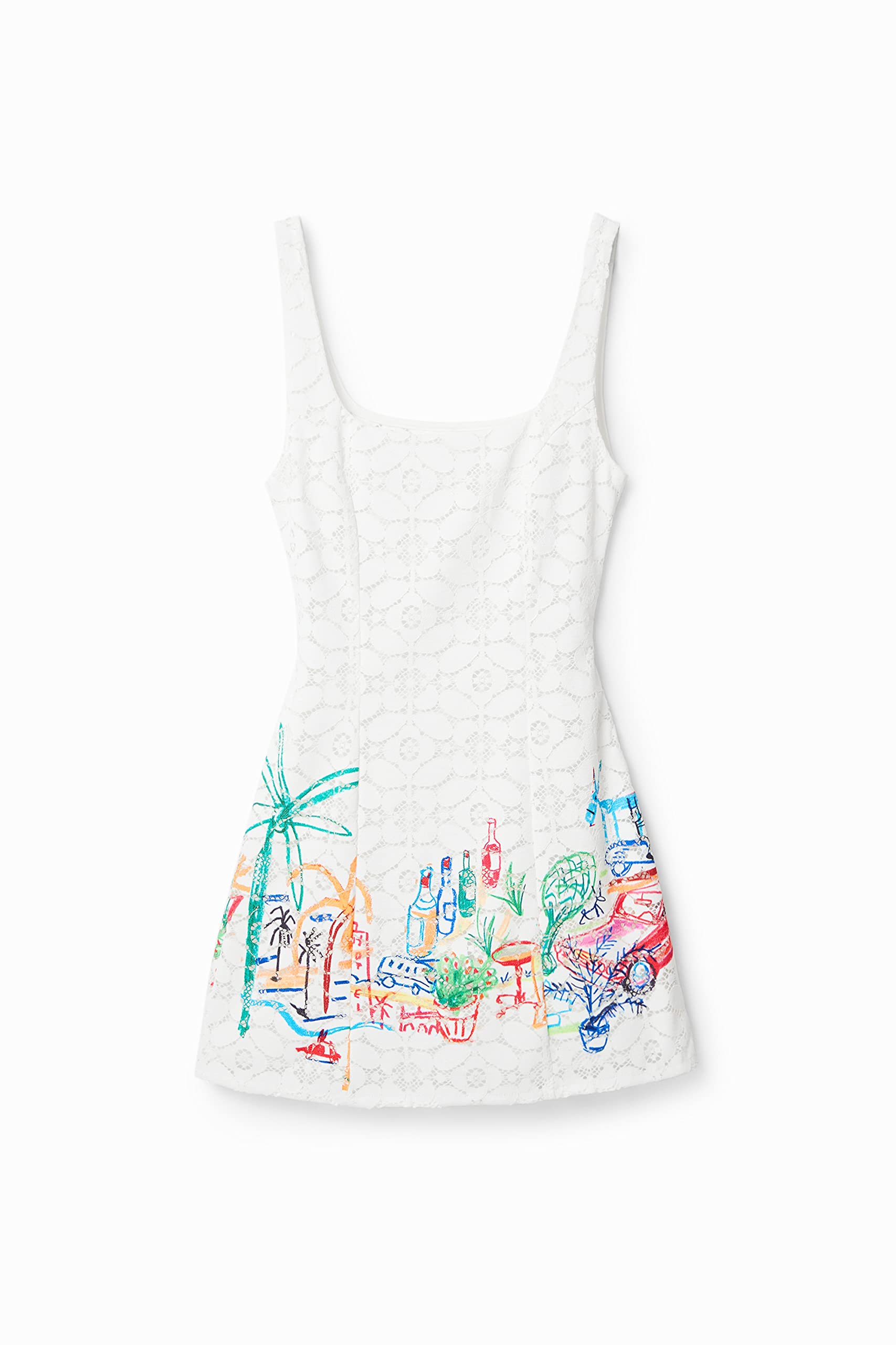 Desigual Women's Sleeveless Woven Dress - Lightweight Summer Dress for Beach, Vacation & Casual Outings
