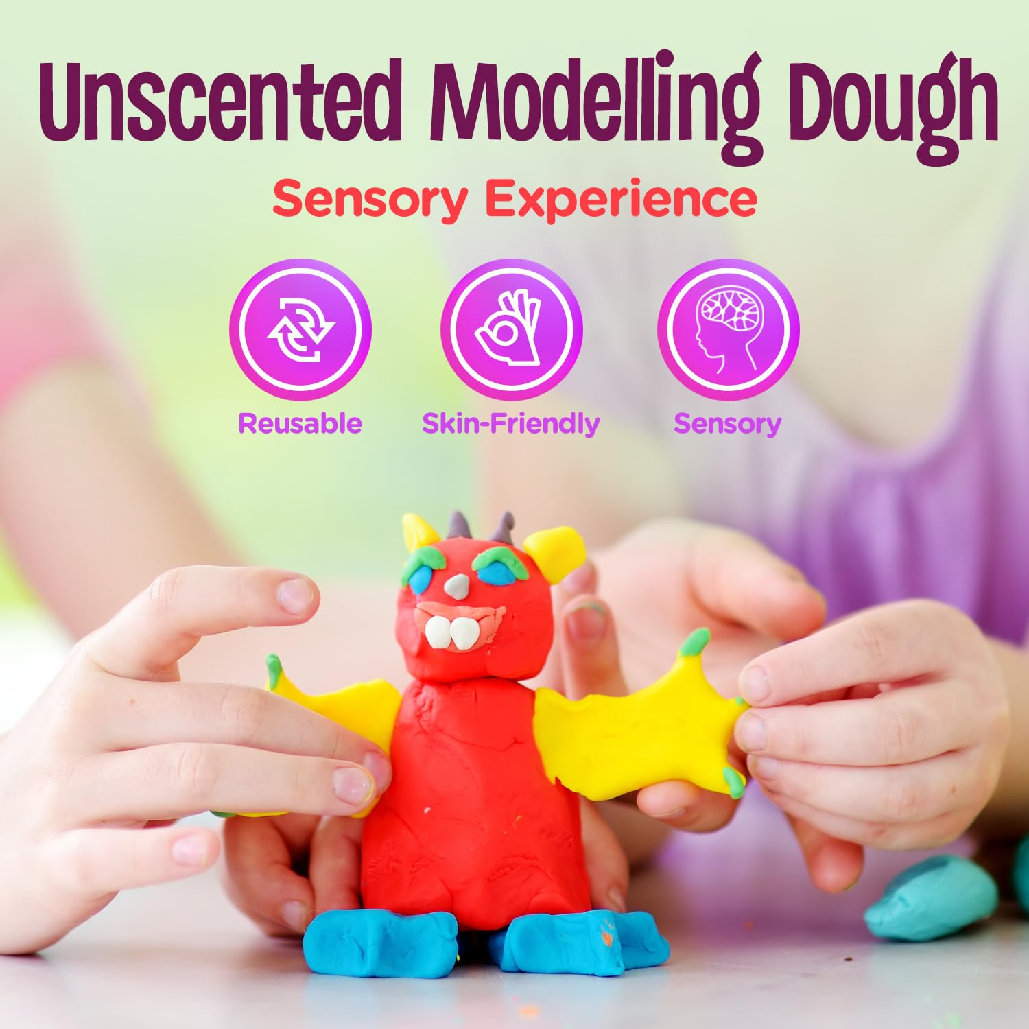 Hygloss 3lb Play Modeling Dough - Non-Toxic & Unscented Kids Art Supplies for Easter Baskets, Classroom Crafts, Birthday Party Favors & Creative Play