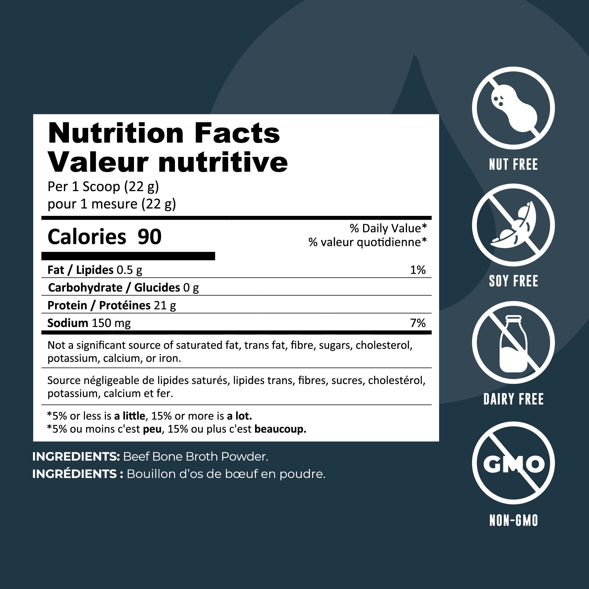 Grass-Fed Bone Broth Powder with 21g Protein & 16g Collagen per Serving - Keto, Paleo, Dairy-Free, Non-GMO Supplement for Gut Health, Immunity & Joint Support - Perfect for Soups, Smoothies & Keto Recipes