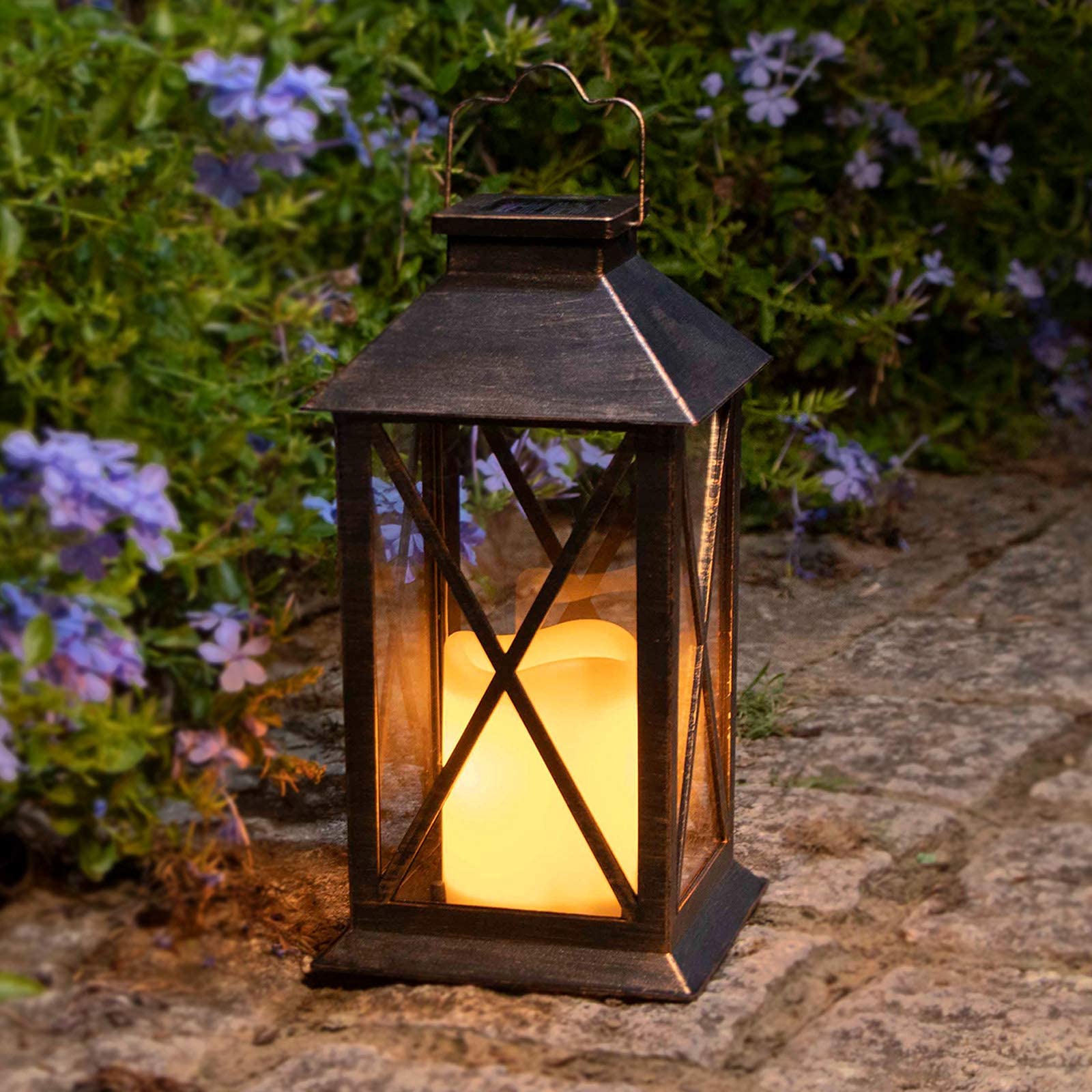 Square Solar Lantern Outdoor - Waterproof Hanging Garden Lights for Patio, Pathway, Yard - Solar Powered Decorative Lighting for Parties, Weddings & Outdoor Decor