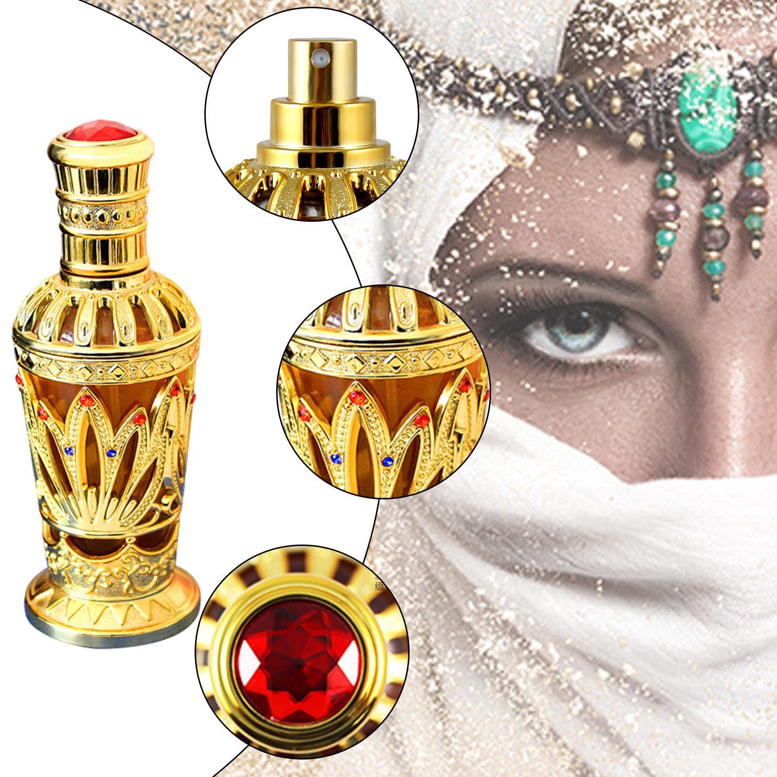 Premium Gold Perfume Oil for Women - Long Lasting Arab Fragrance with White Musk Notes - 100ml Eau de Parfum - Perfect for Evening Events, Date Nights & Special Occasions