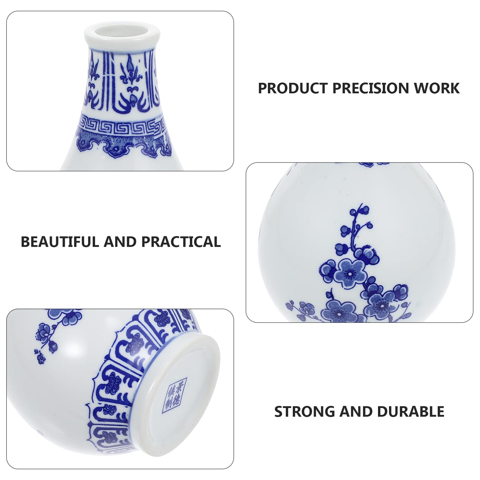 Premium Ceramic Sake Carafe - Hot & Cold Serving Bottle for Japanese Plum Wine, Beer, Juice & Milk | Elegant Plum Blossom Design | Perfect for Home Entertaining, Sake Tasting & Brewing
