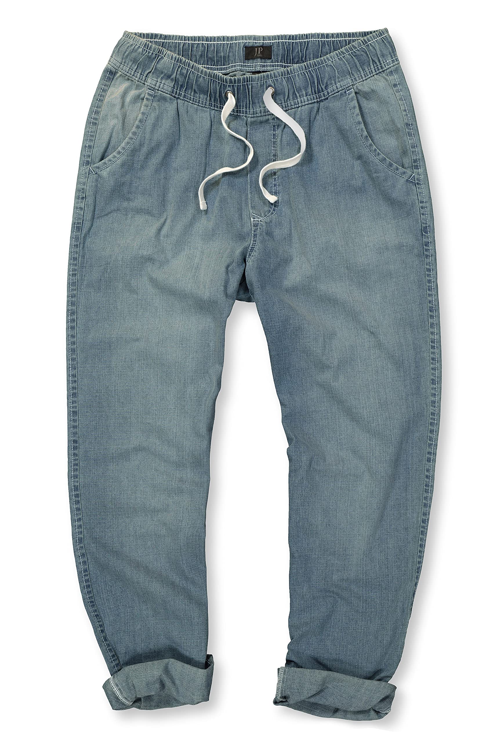 JP 1880 Men's Big & Tall Stretch Denim Jeans - Classic Blue Wash, Comfort Fit (Size Large) - Perfect for Casual Wear, Work & Outdoor Activities