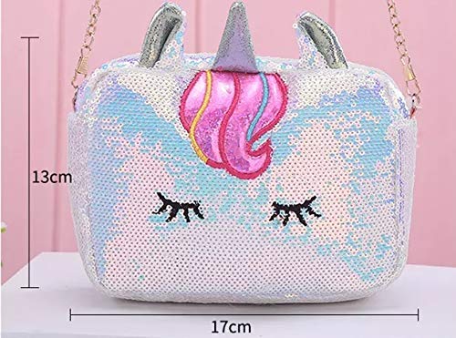 Happile Sequin Unicorn Crossbody Bag for Girls & Women - Pink Sparkly Shoulder Purse Wallet for Kids, Teens & Adults | Perfect for School, Parties & Daily Use