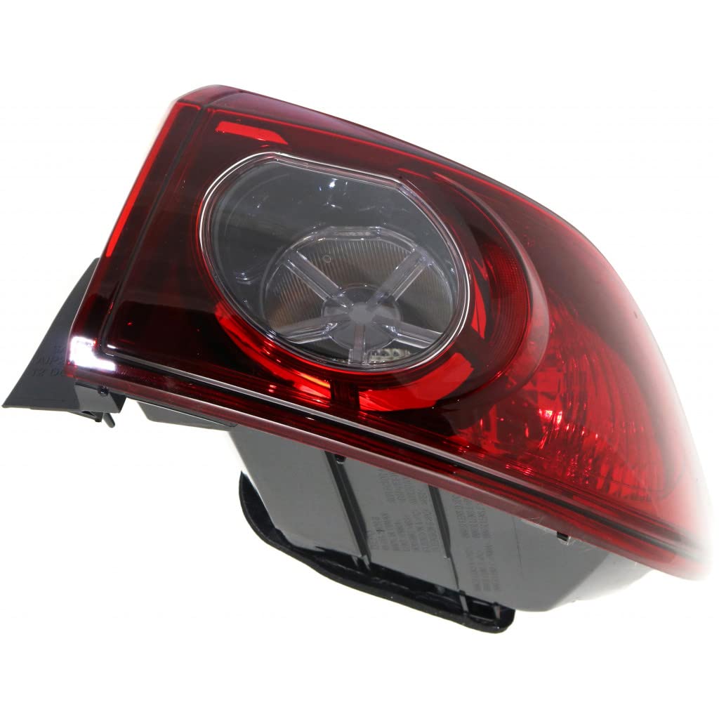 2014-2018 Mazda 3 Sedan Passenger Side Outer Tail Light Assembly - CAPA Certified Replacement for MA2805117/MA2805117C (Part# 615343221250, BHN151150B) - Perfect for Night Driving Safety & Car Restoration Projects