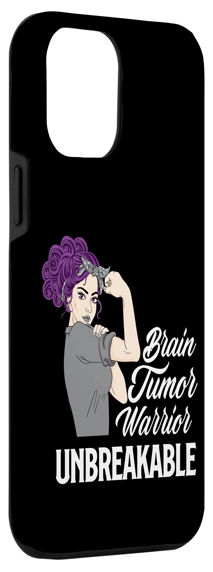 iPhone 12 Pro Max Case - Durable Brain Tumor Awareness Cover for Women - Perfect for Daily Use, Work & Showing Support