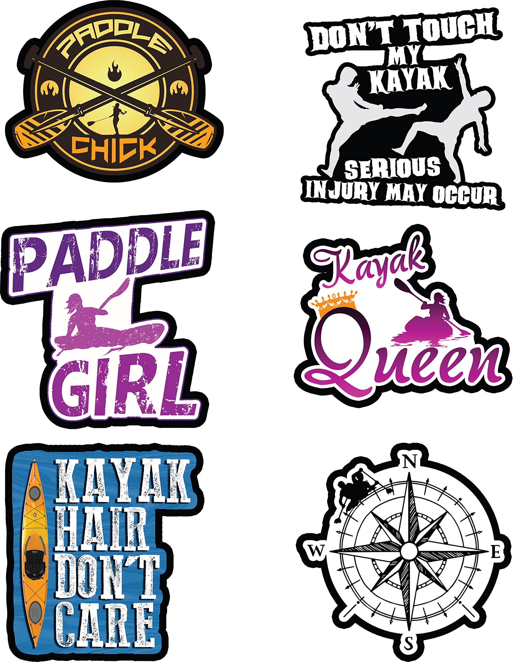**Premium Kayak Stickers – 100% Waterproof Vinyl Decals for Kayaking Accessories – Durable & UV-Resistant – Perfect for Kayaks, Canoes, Paddleboards & Outdoor Gear**    *(Use for Personalizing Kayaks, Helmets, Coolers, Water Bottles & Outdoor Equipment – Great Gift for Kayaking Enthusiasts!)*