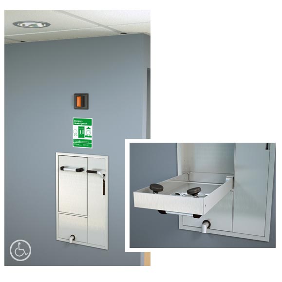 Guardian GBF2162 Barrier-Free Recessed Safety Station - ADA Compliant Emergency Shower & Eyewash Station for Industrial Workplaces & Laboratories