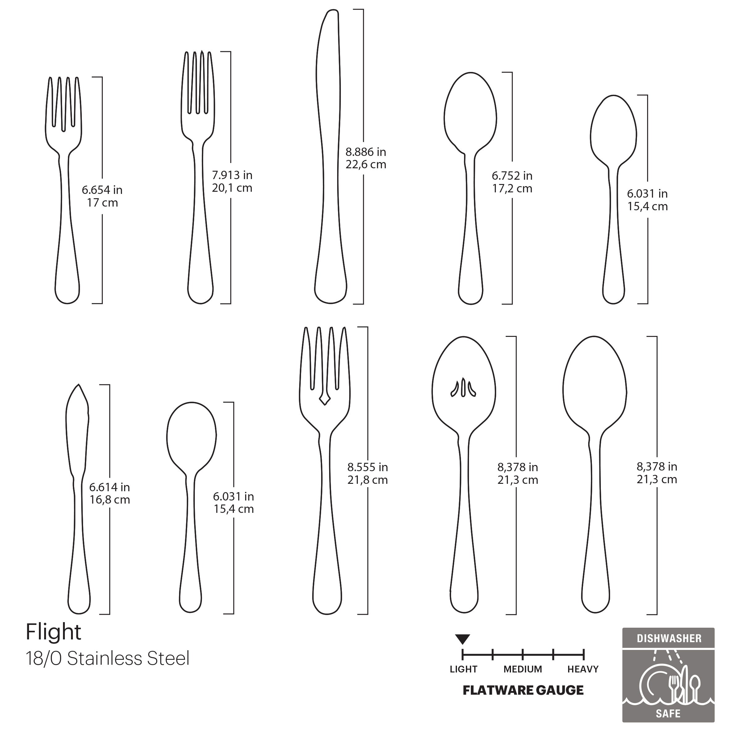 45-Piece Flatware Set - Stainless Steel Silverware Set for 8 - Elegant Dining Utensils for Home, Restaurant & Wedding - Perfect for Everyday Use & Special Occasions