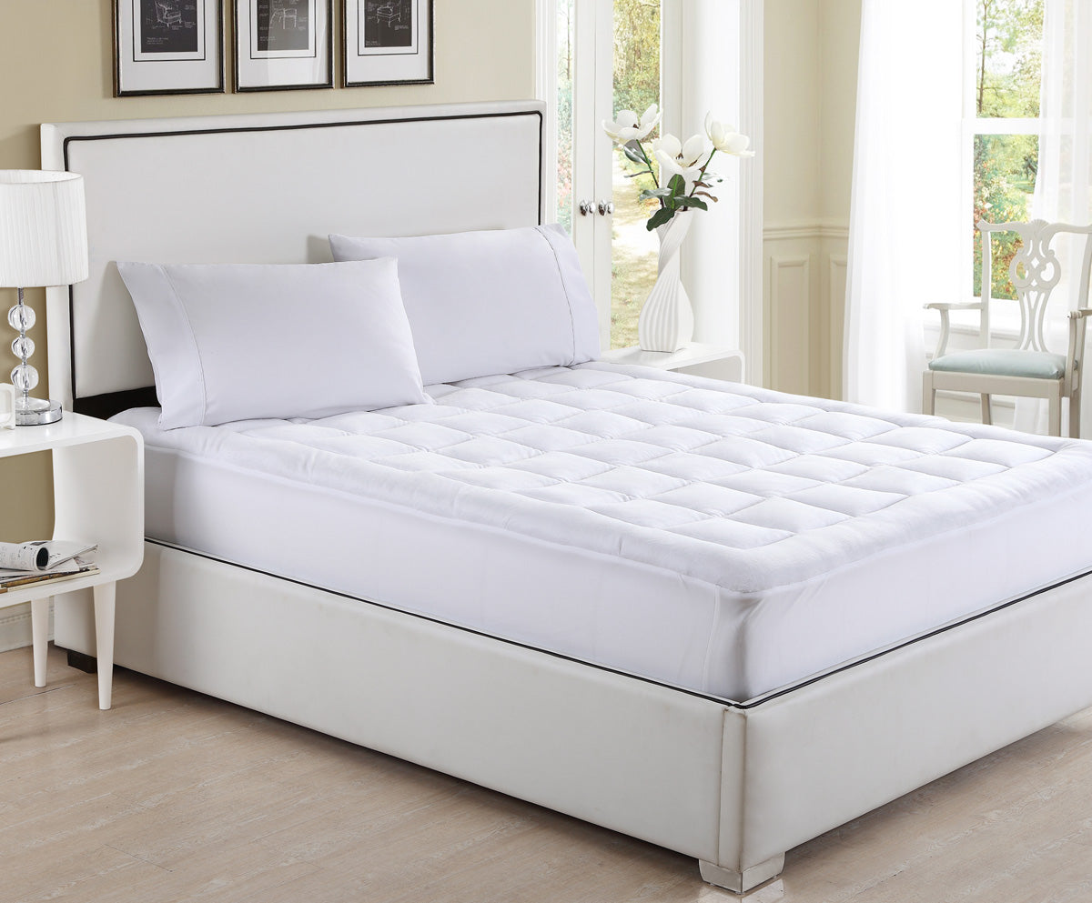 Carpenter Co. Slumberfresh Mattress Pad - Breathable, Hypoallergenic & Antibacterial Protection for Better Sleep | Queen Size Cooling Mattress Topper for Bed Comfort