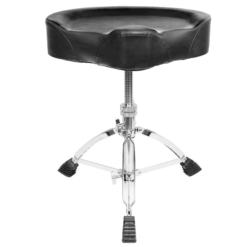 Premium Adjustable Drum Stool for Adults & Kids - Jazz Drum Chair with Height Knob & Triangle Base - Electric Drum Throne, Lifting Saddle Seat for Home Studio, Live Performances & Practice Sessions