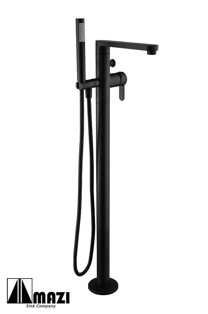 Freestanding Bathtub Faucet 67 2522 - Modern Floor Mounted Tub Filler for Luxury Bathroom & Spa Experience