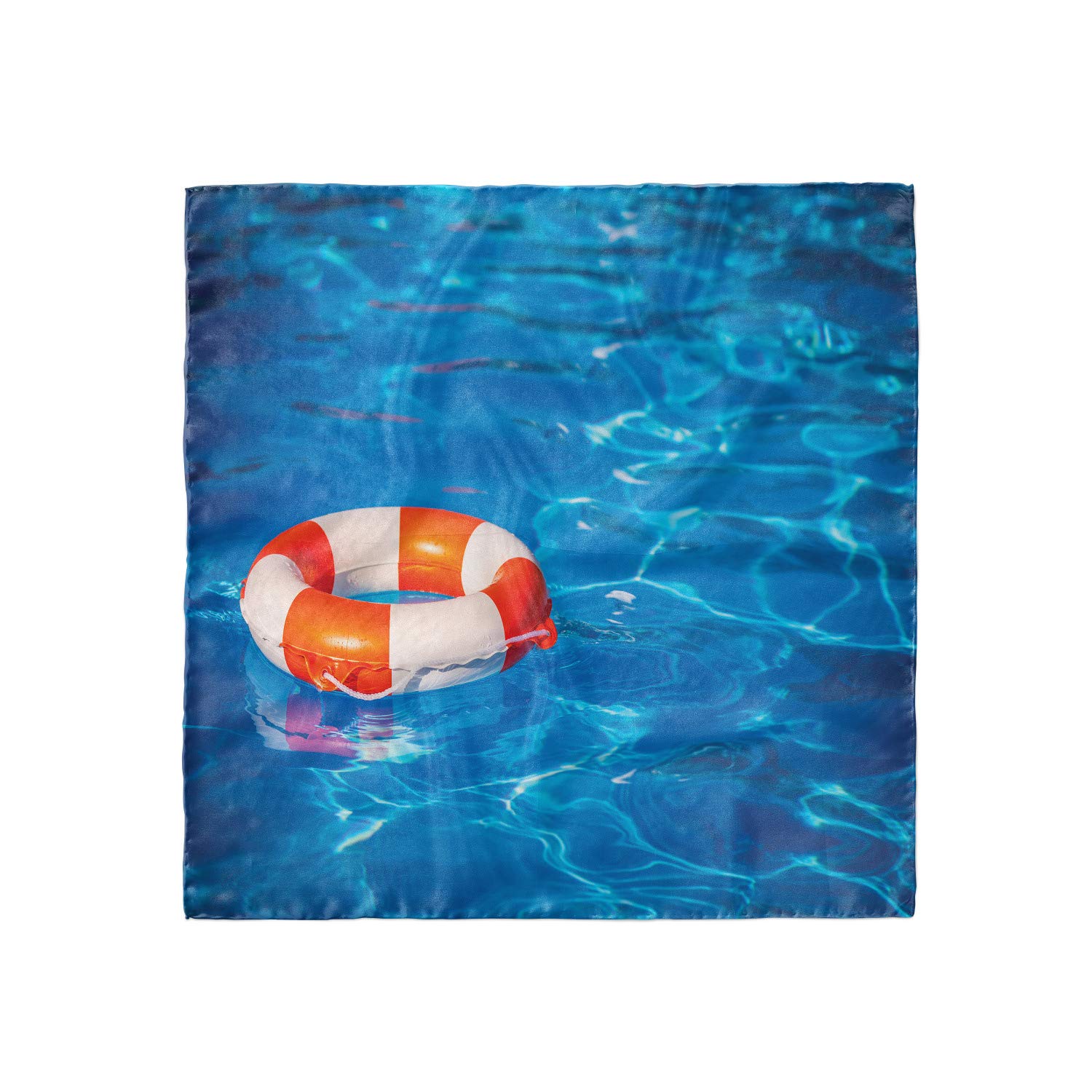 Ambesonne Summer Headscarf - Lightweight Swim Scarf with Clear Pool Print, Breathable Hijab for Women - Perfect for Beach, Swimming, and Summer Outdoor Activities