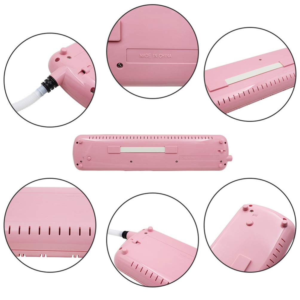 37-Key Portable Keyboard Piano with Vocoder - Musical Toy for Kids & Toddlers - Green & Pink Melodion Pianica - Perfect for Home, School & Travel Music Learning
