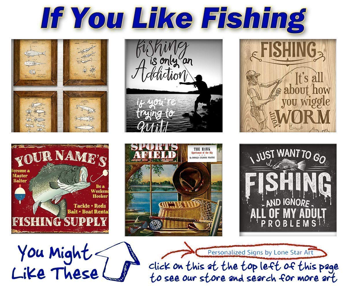 Personalized Fishing Hole Metal Sign - Funny Fisherman Gift for Men - Indoor/Outdoor Home Decor - Perfect for Man Cave, Fishing House & Cabin Wall Art - Great for Birthday, Father's Day & Retirement Gifts