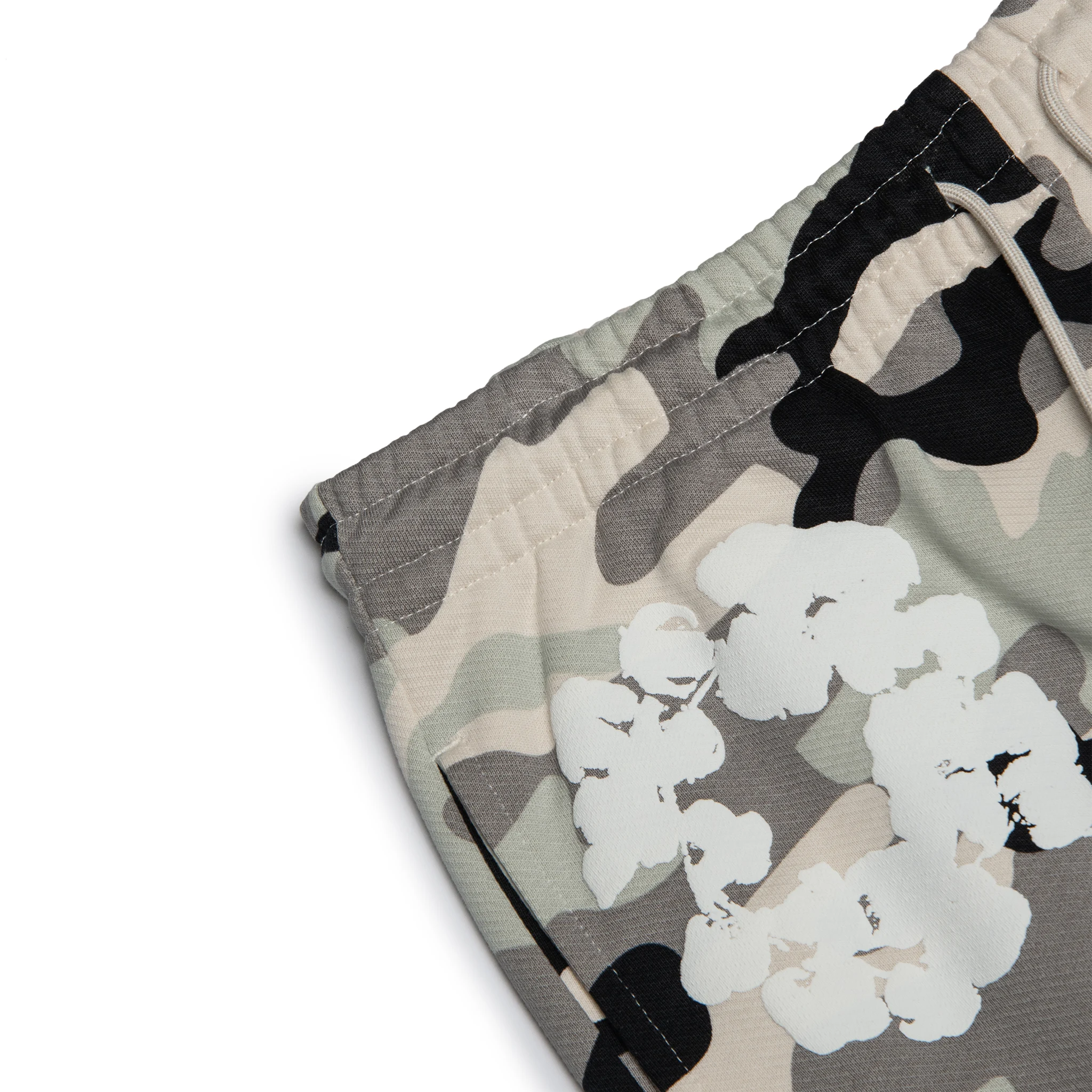 Denim Tears White Camo Cotton Wreath Sweatpants for Men - Comfortable Streetwear Joggers for Casual Wear & Lounge