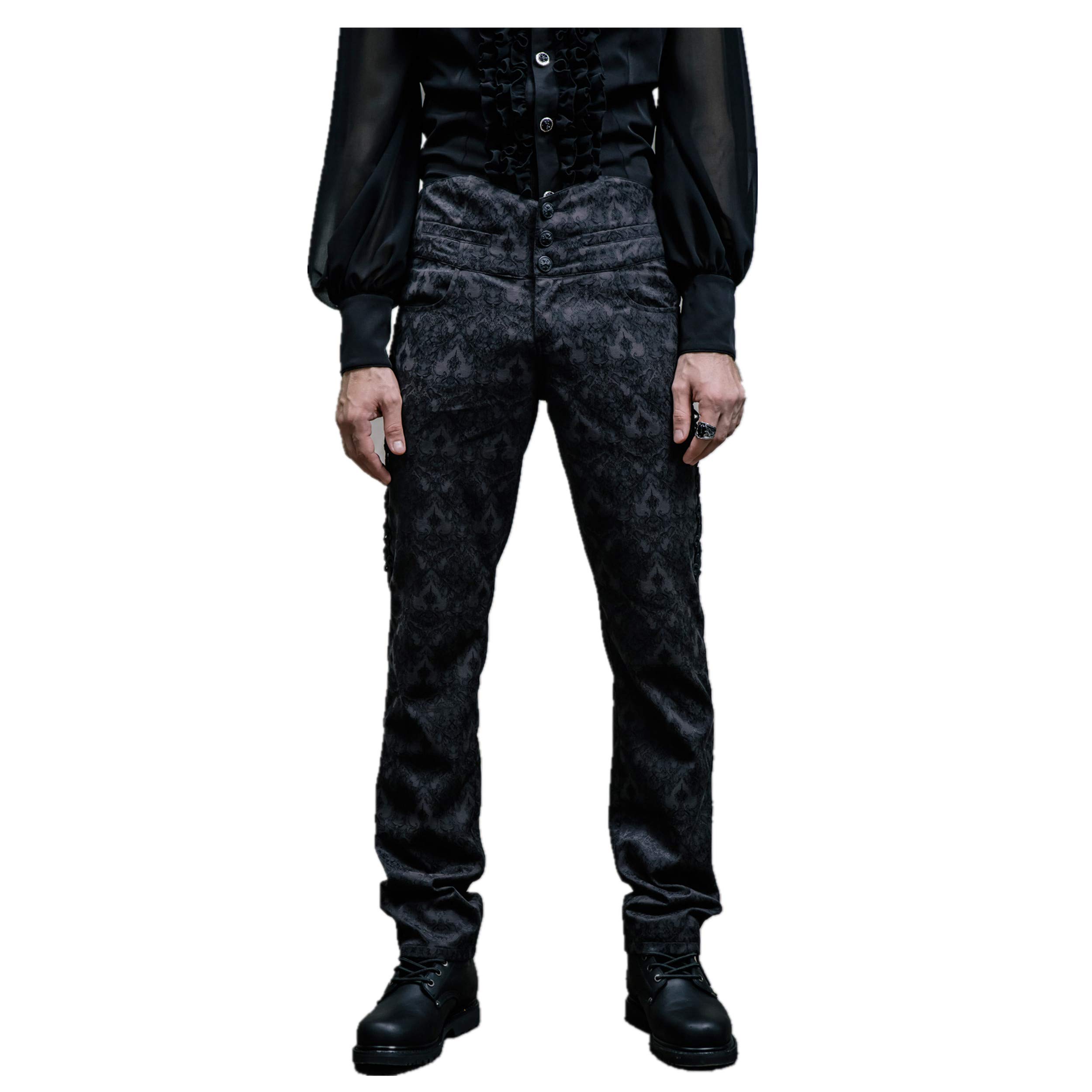 Victorian Gothic Vintage 3-Piece Suit Set for Men - Tailcoat, Shirt & Pants - Formal Steampunk Costume for Weddings, Cosplay & Historical Reenactments